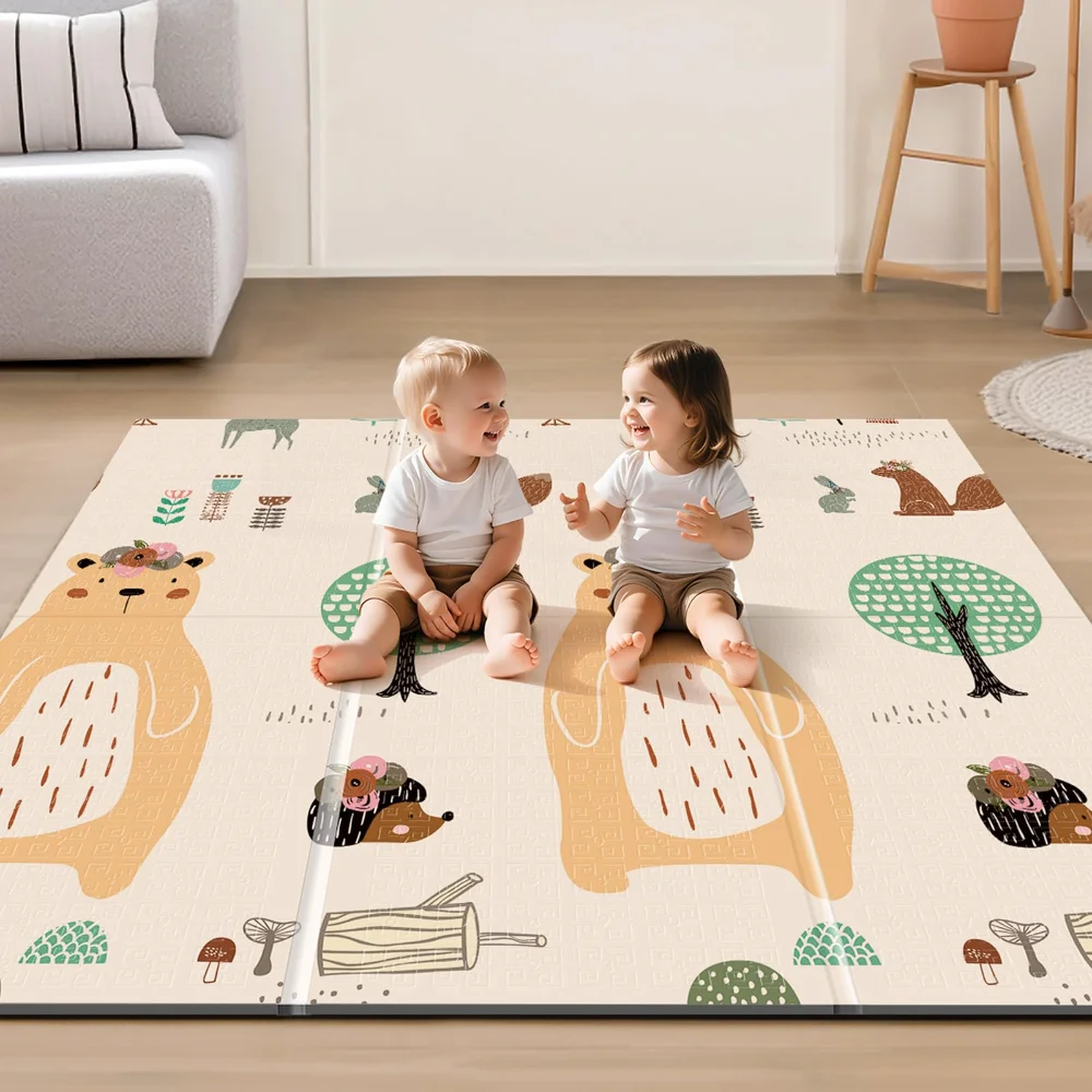 UANLAUO bear and squirrel play mat