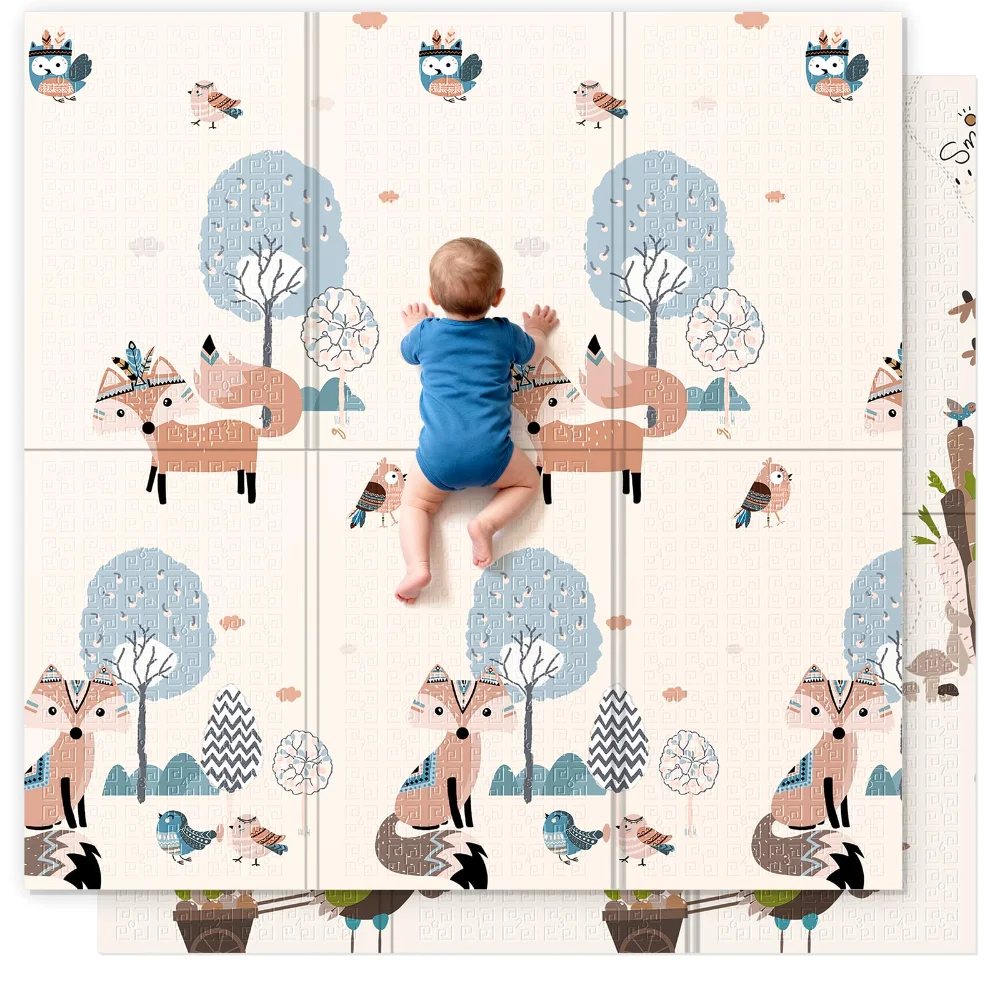 UANLAUO fox and bear play mat